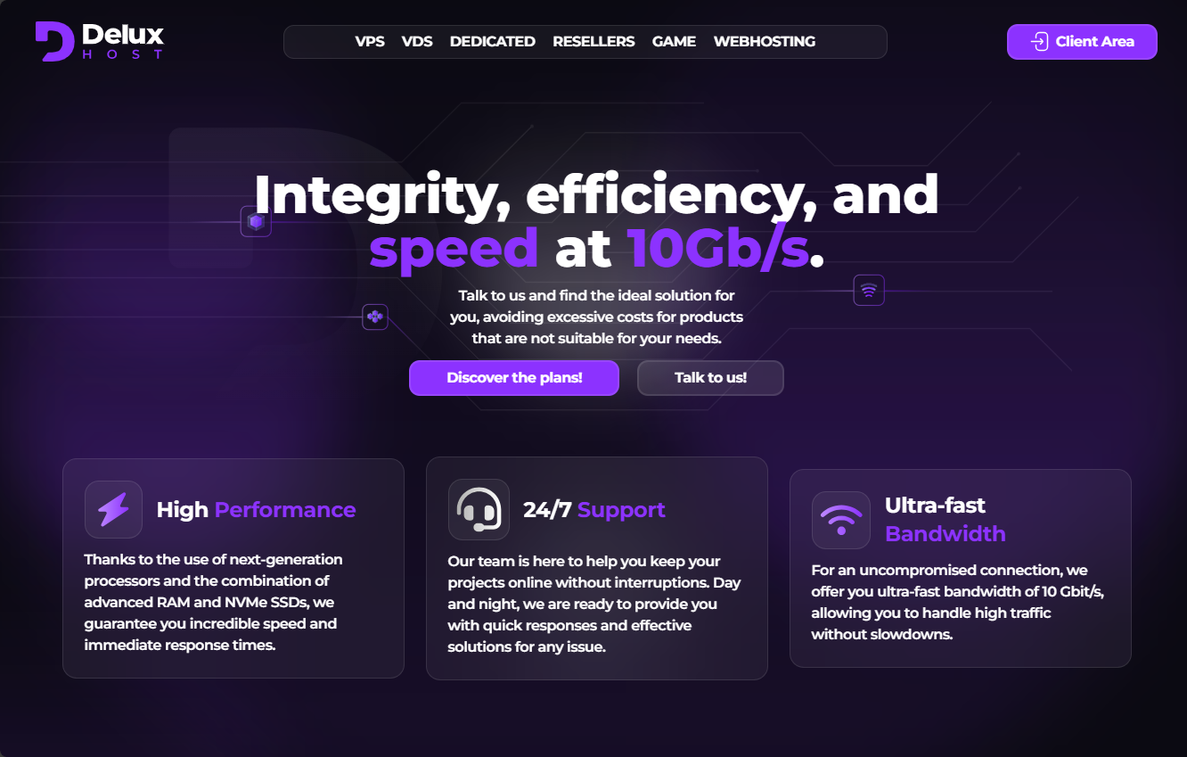 deluxhost：荷兰VPS仅需€7/年，不限流量，免费ddos防御(一个IPv4+一个IPv6)